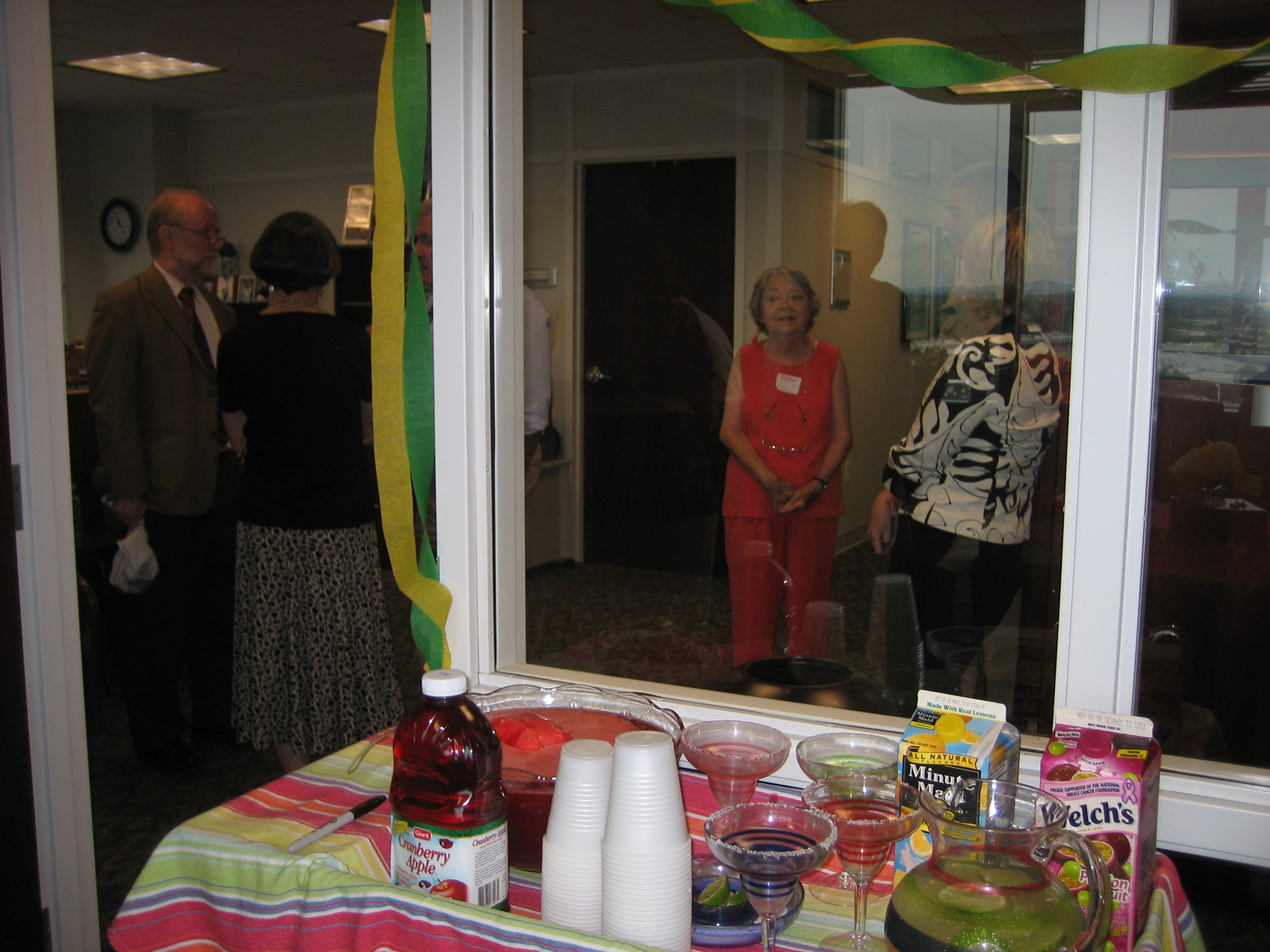 Nancy at an office party
